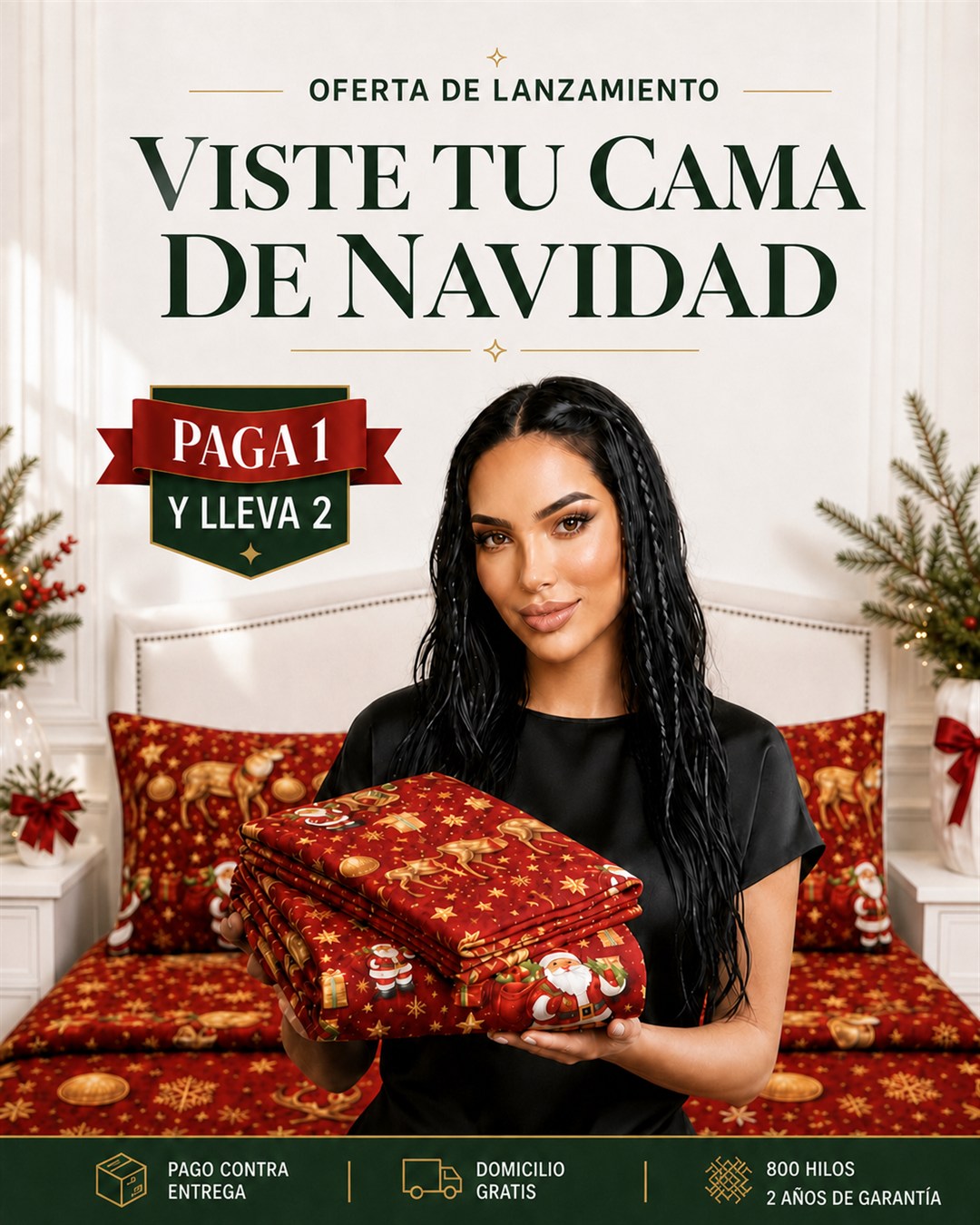Sábanas navideñas Paga 1 y Lleva 2