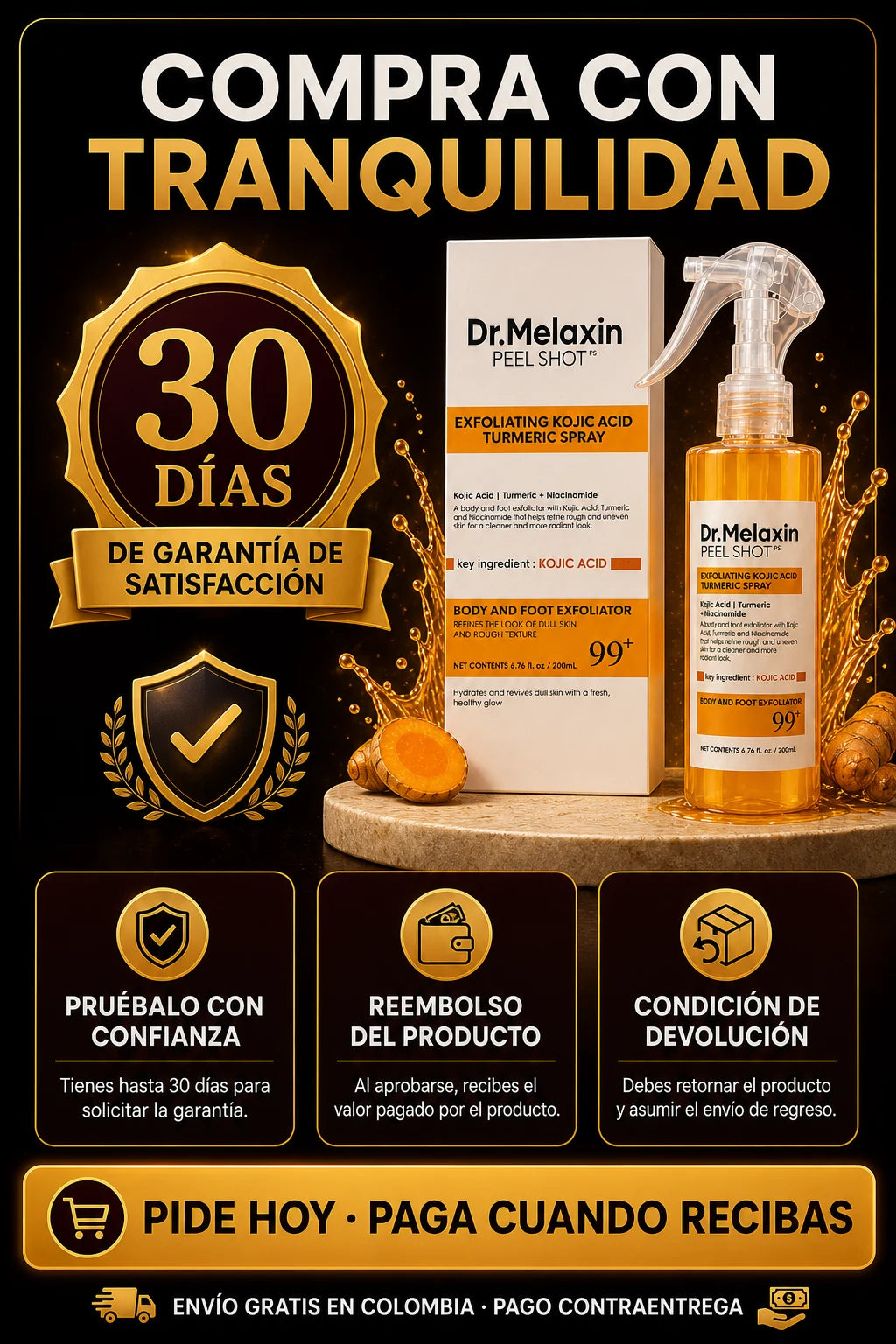 Garantía de satisfacción de 30 días y condiciones de devolución